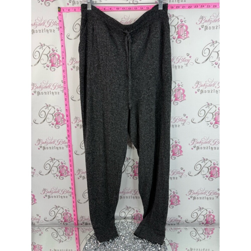 Hyba joggers sweatpants stretchy soft Cozy Dark Gray Knit Lounge Pants